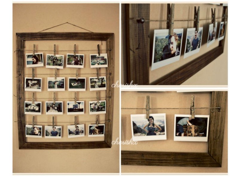 A wooden frame with a woody look to make it more attractive.