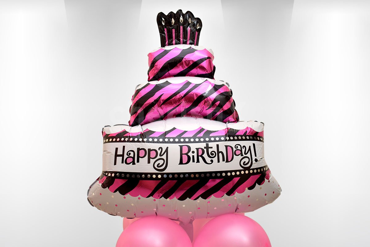 Big Cake Happy Birthday Balloon