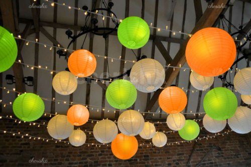 CherishX's Tricolour lantern room decoration for celebrations.