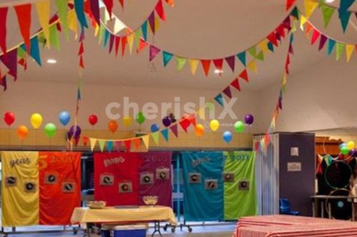 Perfect Vibrant Umbrella decors with stunning bunting banners to transform your celebrations into something exquisite.