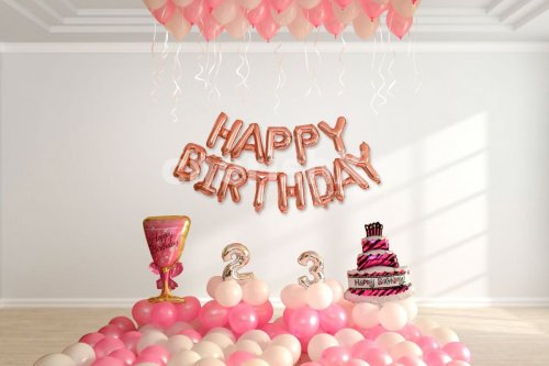 Wall Decoration for Pink theme Birthday Decorations