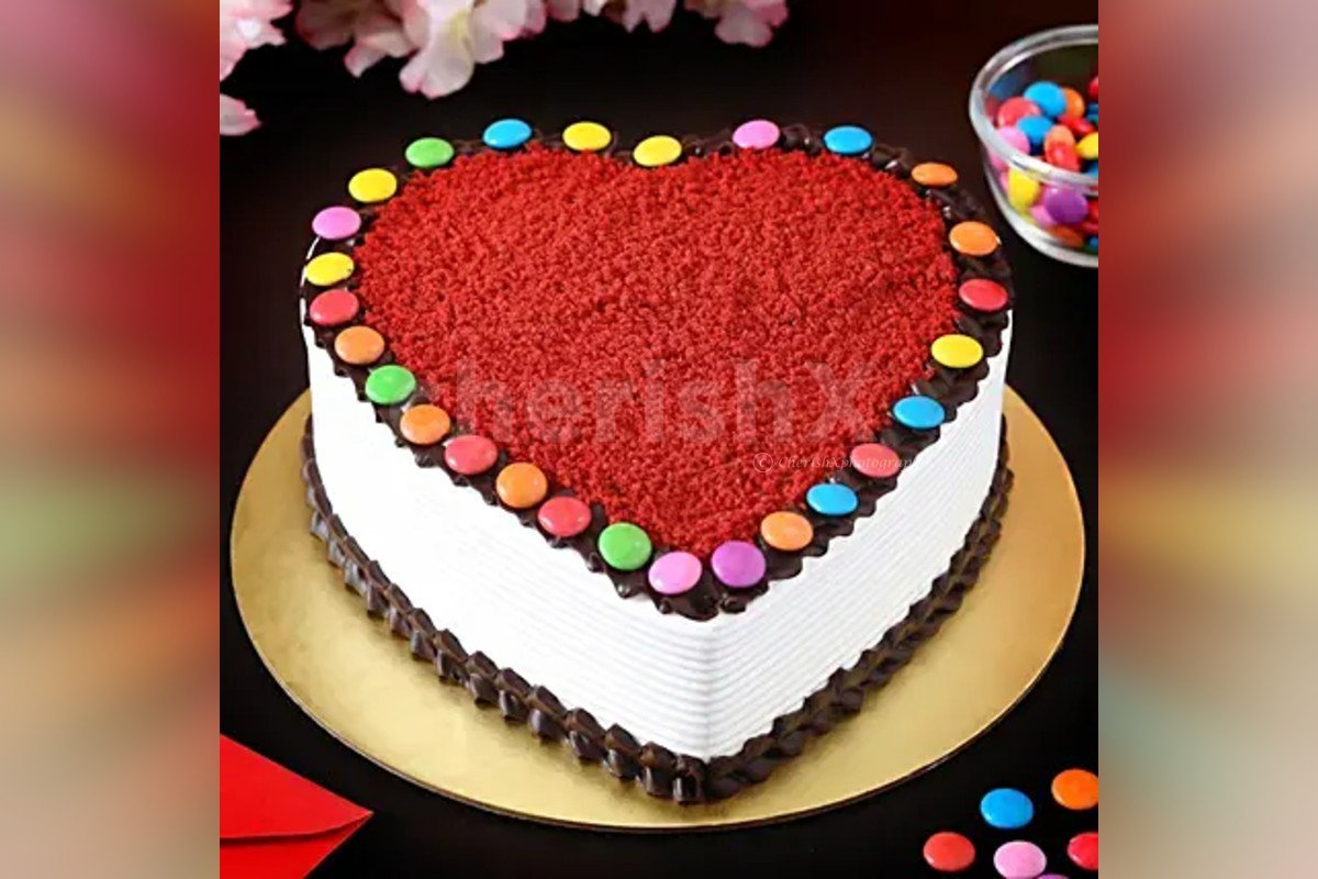 Red Velvet Gems cake delivery at home
