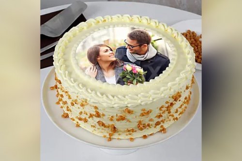 Butterscotch photo cake delivered to your home
