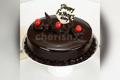 Fathers Day chocolate truffle cake home delivery by cherishx