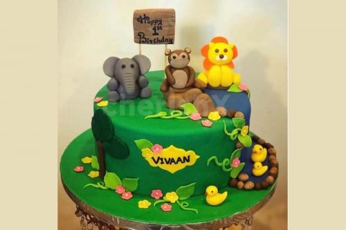 Jungle theme designer cake online delivery
