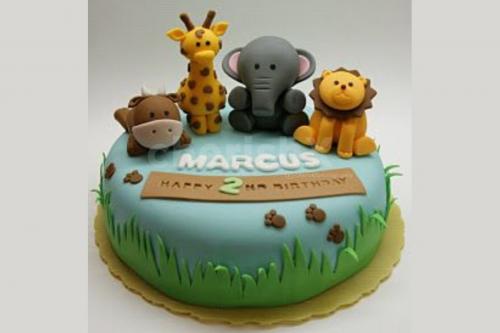 Jungle theme designer cake online delivery by cherishx