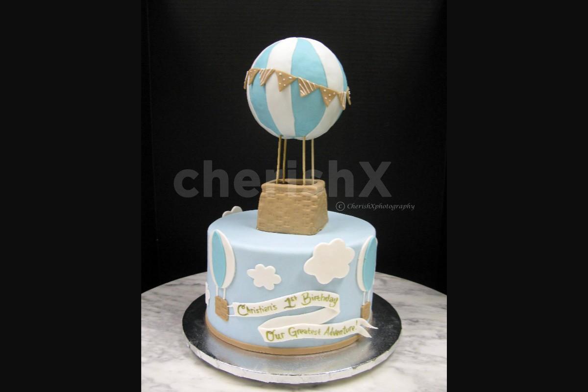 Hot air balloon theme designer cake online delivery