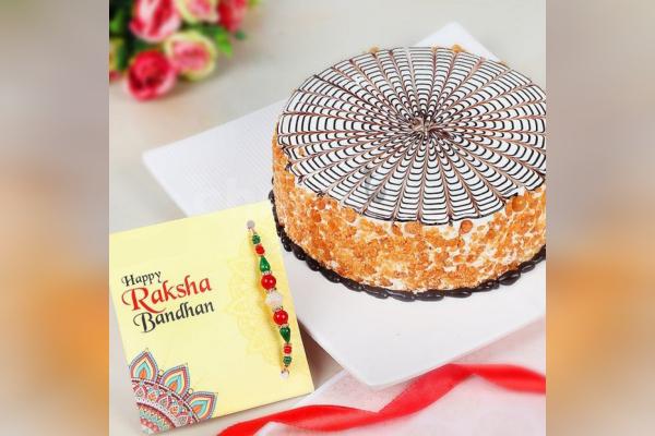 Rakhi & Butterscotch Cake (Half Kg)