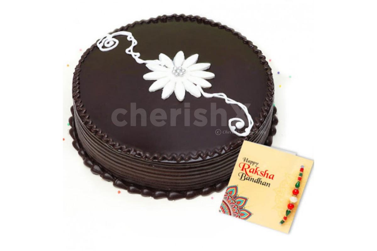 Order Happy Rakhi Cake Online @ Rs. 1675 - SendBestGift