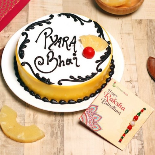 Order Online Rakhi with Cake. Buy online Rakhi Cake in India., 24x7 Home  delivery of Cake in Badwa, Jaipur