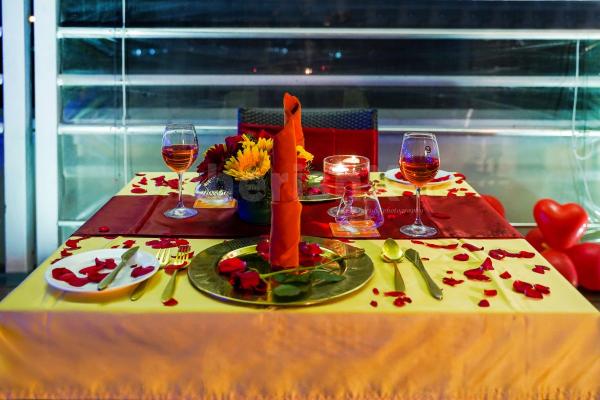 Romantic rooftop open air candlelight dinner in bangalore by cherishx