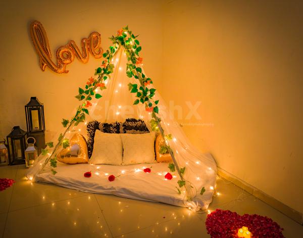 Book your very own Romantic canopy at home.