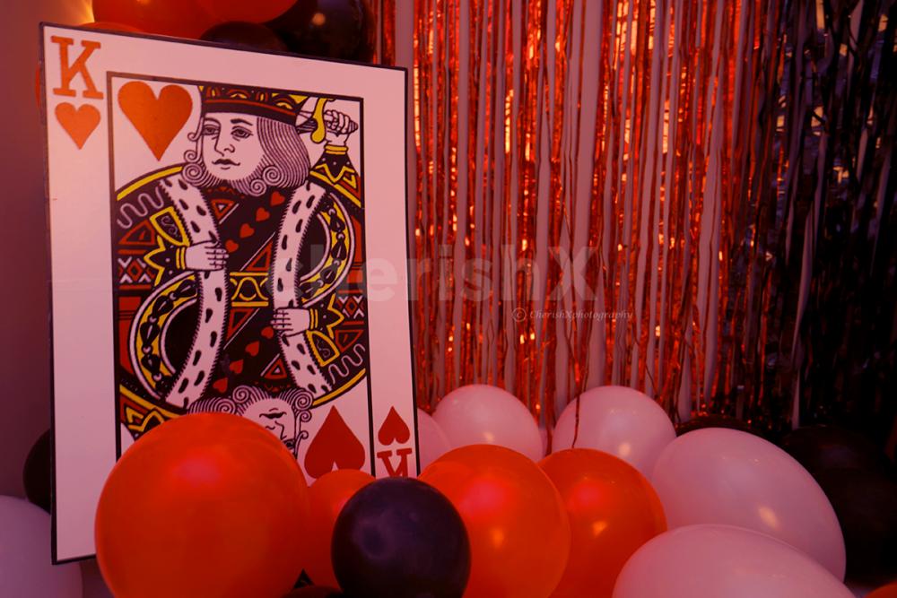 Book this Poker Theme Birthday Decor  and surprise everyone.