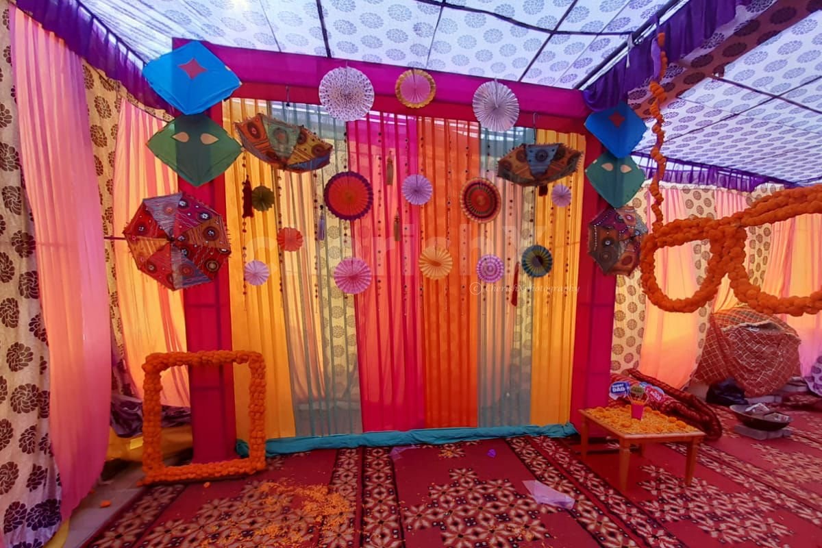 Haldi Decoration at Home in Gorakhpur-hangkhonggiare.com.vn