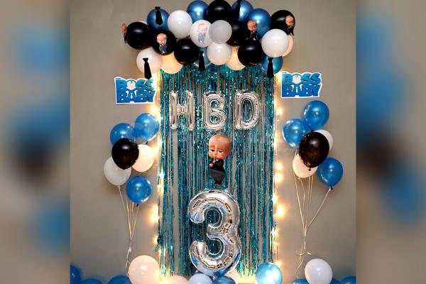 Wish your child a birthday with a mind-blowing birthday decoration surprise.