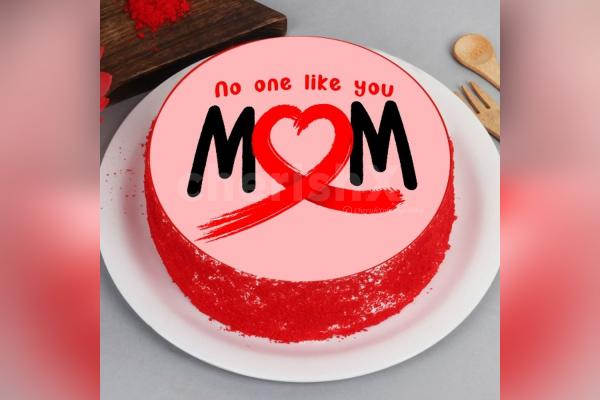 Send a delicious "No One Like You Mom" Red Velvet Photo Cake anywhere in Delhi, Gurgaon, Noida, NCR, Bangalore, Jaipur