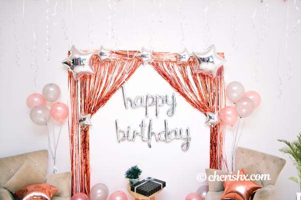 A room and wall decoration for birthday celebration by CherishX.