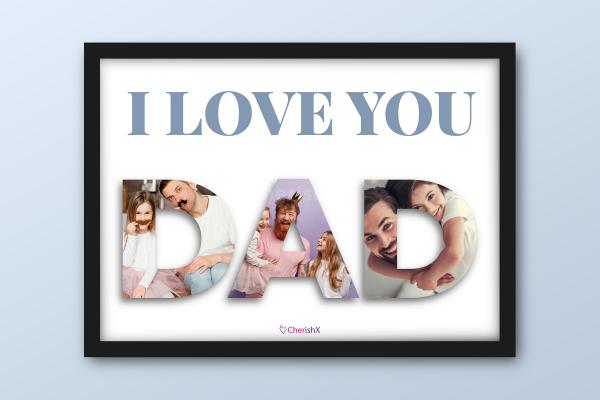 Make your dad feel special with CherishX's I Love You Dad Photo Frame.