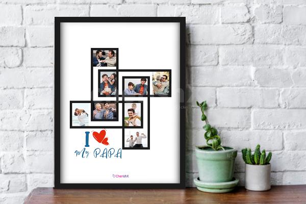 Book a personalized Father's day frame and shower love to your dad!