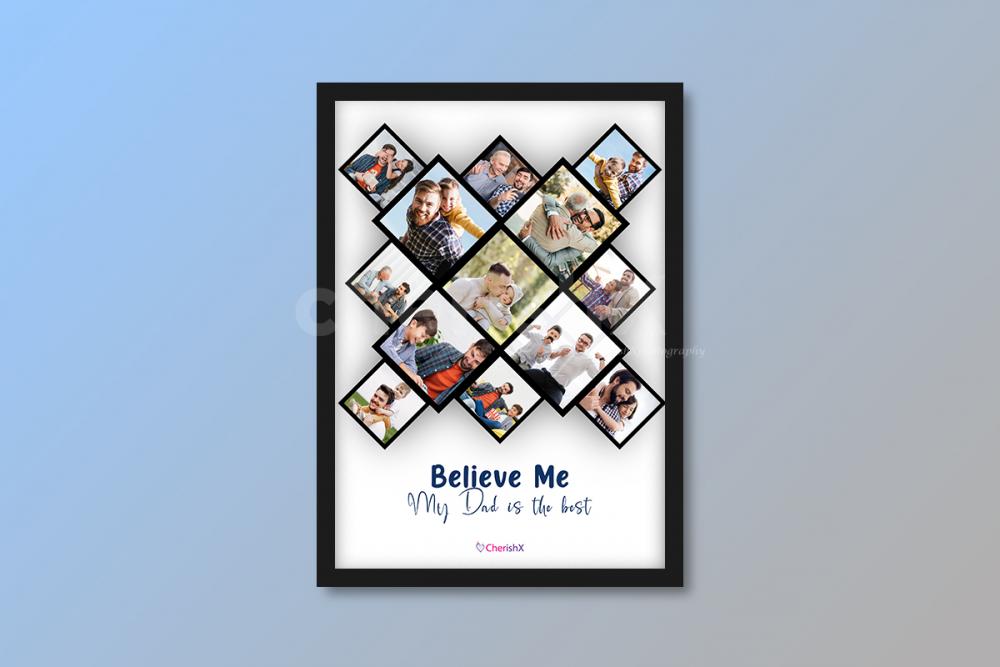 A father's Day Personalised photo frame gift to give to your father!