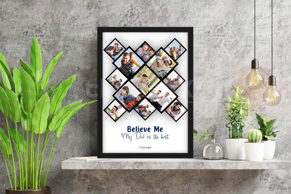 A beautifully curated frame to gift on father's day!