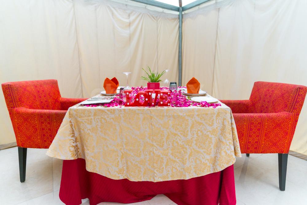 Romantic cabana private dining by hyatt gurgaon