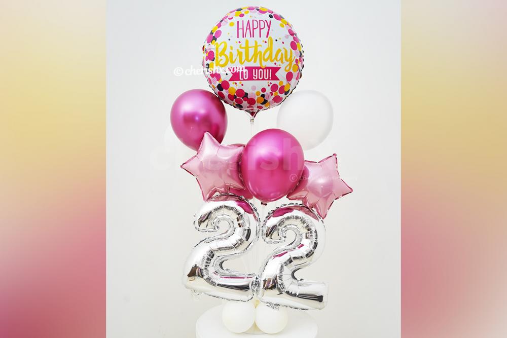 Attractive Pink Chrome Balloon Stand to make your corners decorative.