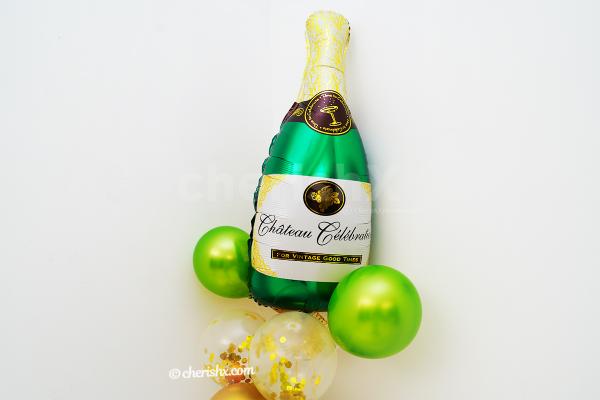 A Champagne Bottle Celebrations Balloon Bouquet to make your events delightful.