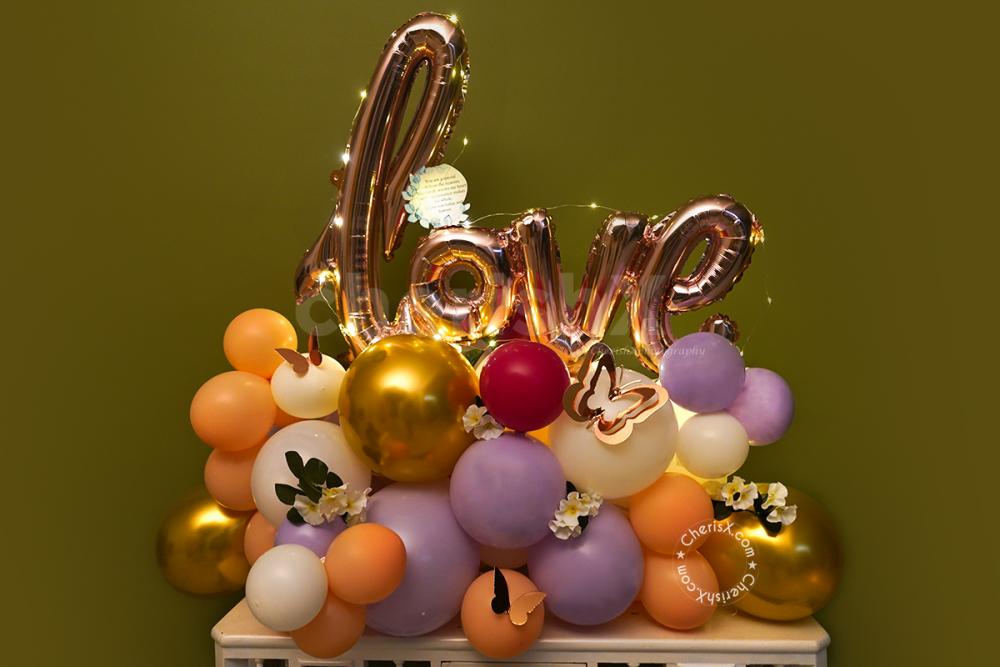 Surprise your Partner or mother with this Pretty Love Balloon Bouquet by CherishX!