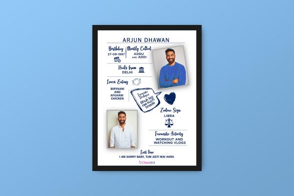 Surprise your one and only with CherishX's All About Him Frame!