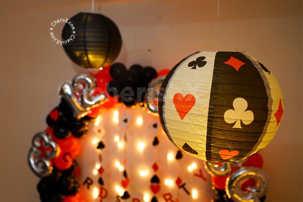 CherishX's Casino Themed Lantern Diwali Decor for your Card Party.