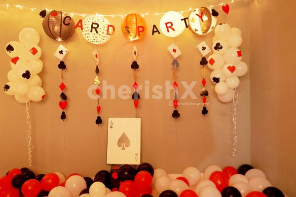 If you are planning a card party at Diwali, make a statement with cherishx  Budget Friendly Poker Night Decor