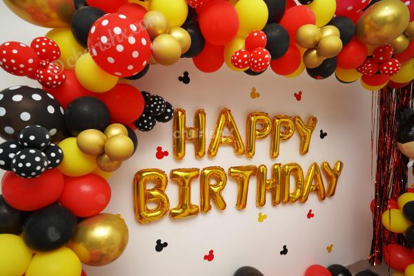 Plan your child's birthday with CherishX's Mickey Mouse Birthday Theme Decor!