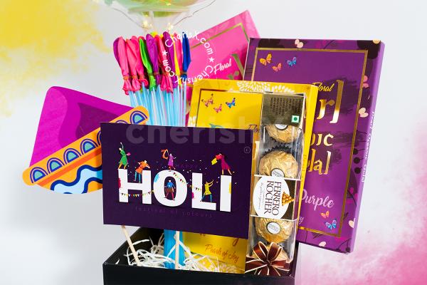 Celebrate the festival of Colours with CherishX's Colourful Holi Balloon Bouquet.