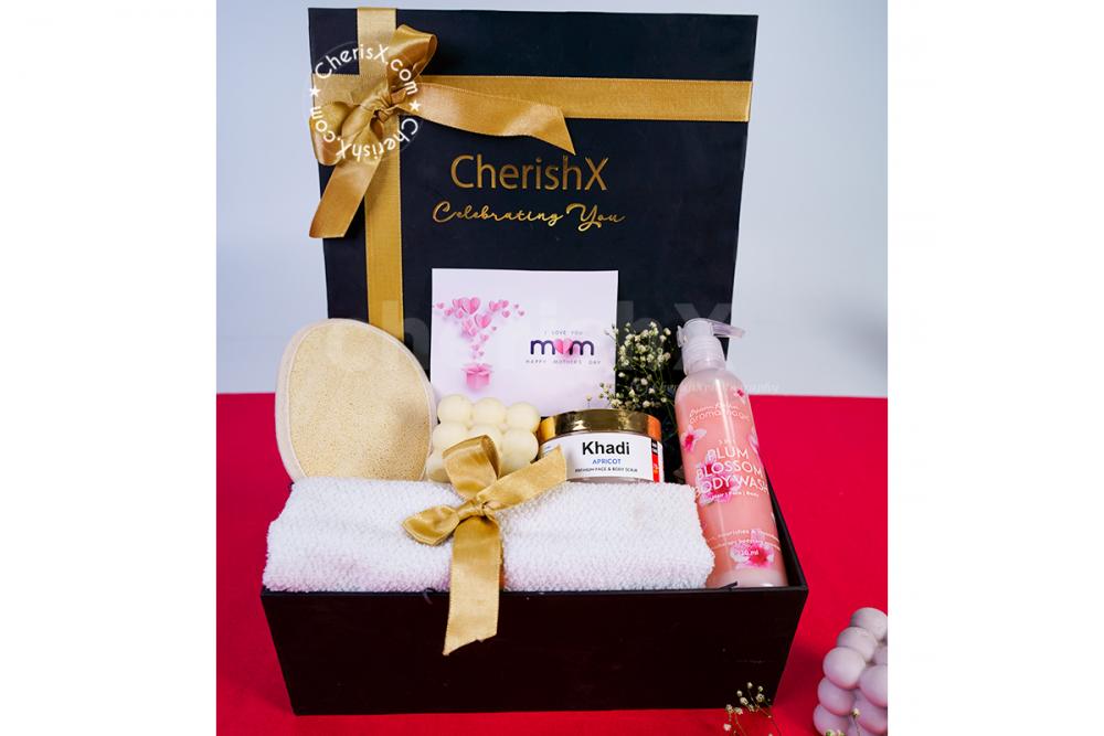 Surprise your mom on Mother's Day with a relaxation Spa Hamper by CherishX- a Perfect Mother's Day Gift Idea