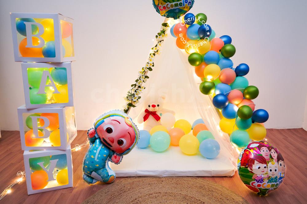 CherishX's Cocomelon Theme Decoration for your Baby's Birthday Celebrations.