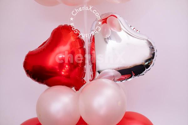 Make your partner feel special this Valentine's with Gorgeous Valentine's White Love Balloon Bouquet by CherishX.