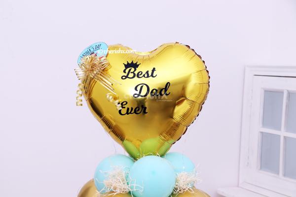 A customisable black vinyl message upto 25 character for e.g best dad ever, on the Balloon Bunch by CherishX.