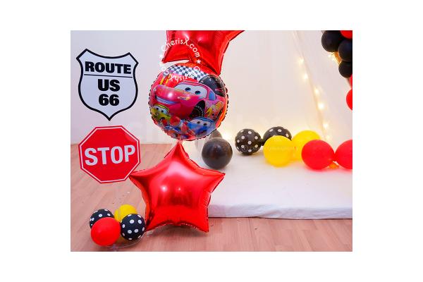 Go for this Car theme Canopy Decor for your Kid's Birthday Celebration.