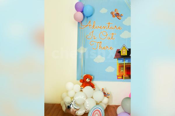 Book this Up Themed Naming Ceremony Decoration by CherishX in Delhi NCR!