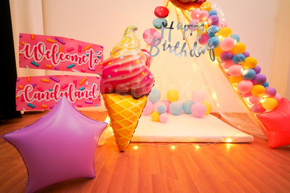 Surprise your Kid with this Gorgeous Candy Theme Canopy Decoration!