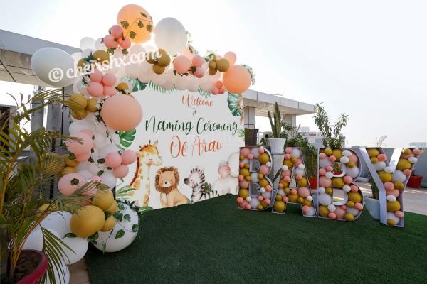 Make it special for your baby with CherishX's Jungle theme Naming Ceremony Decor!