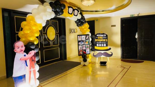 Add elegance to your kid's birthday party by having CherishX's Grand Little Man Theme Decor in Hyderabad!