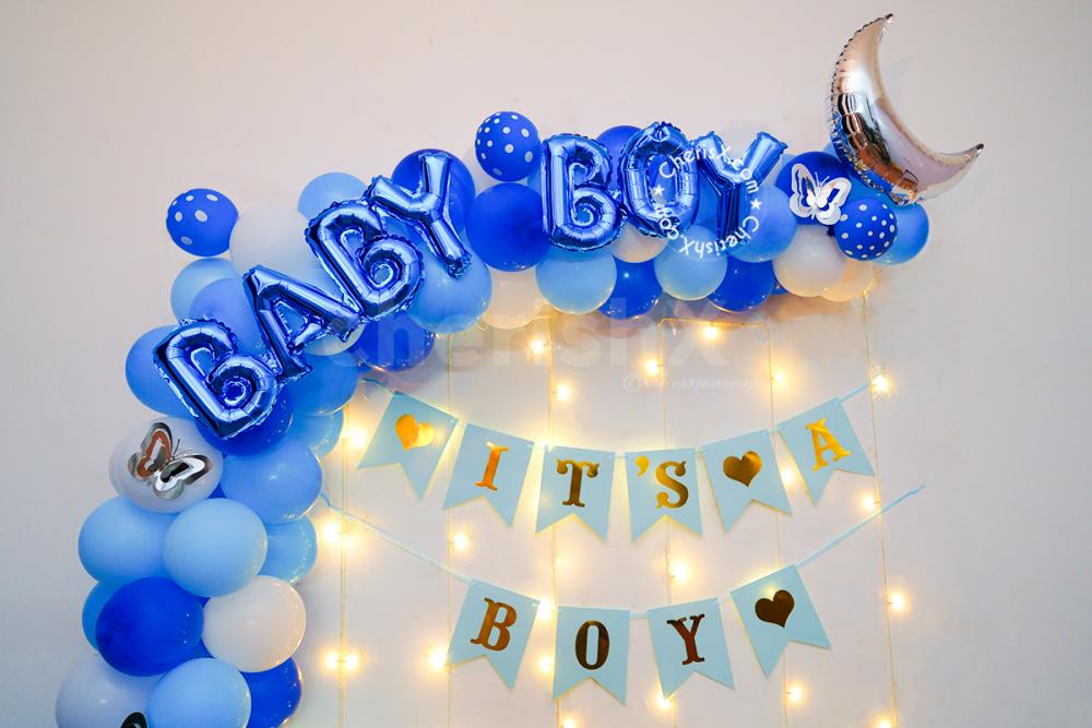 Have a Grand Welcome Baby Boy Celebration with CherishX's Blue themed baby boy decor!