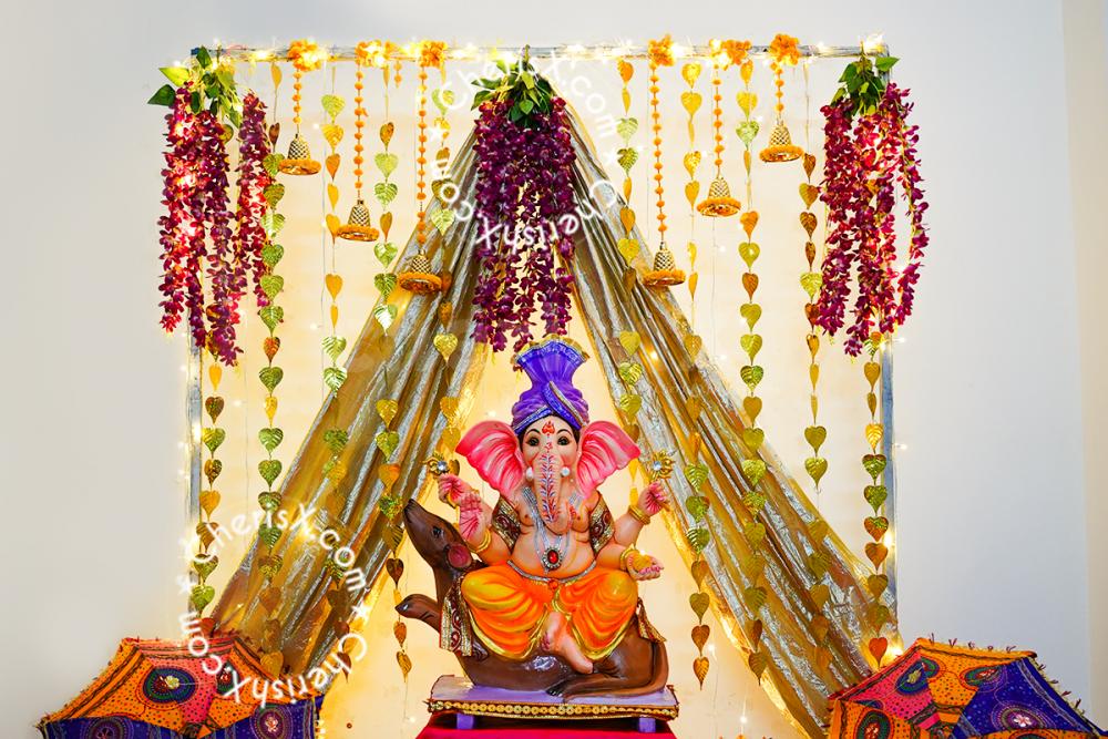 Ganesh Chaturthi Pandal Decoration by CherishX