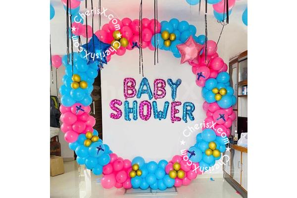 Cute Blue and Pink Baby Shower Decoration