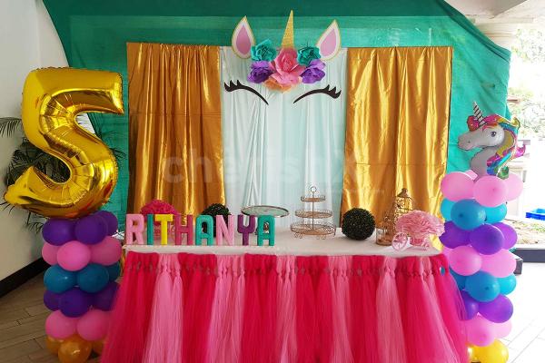 Make your kid's birthday Grand with this Unicorn Theme Decoration by CherishX!