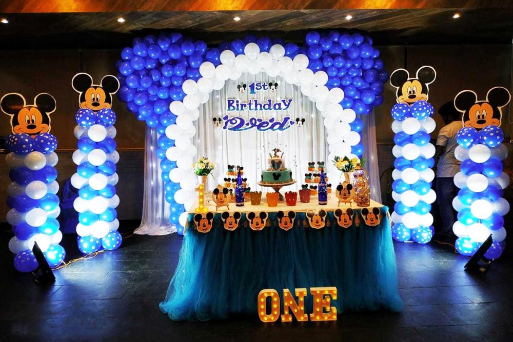 Enjoy your Welcome Baby Boy Celebration with CherishX's Mickey Mouse Theme Decoration!