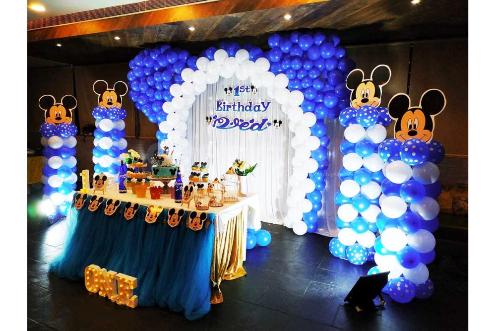 A Grand Mickey Mouse theme Decoration by CherishX in Bangalore.