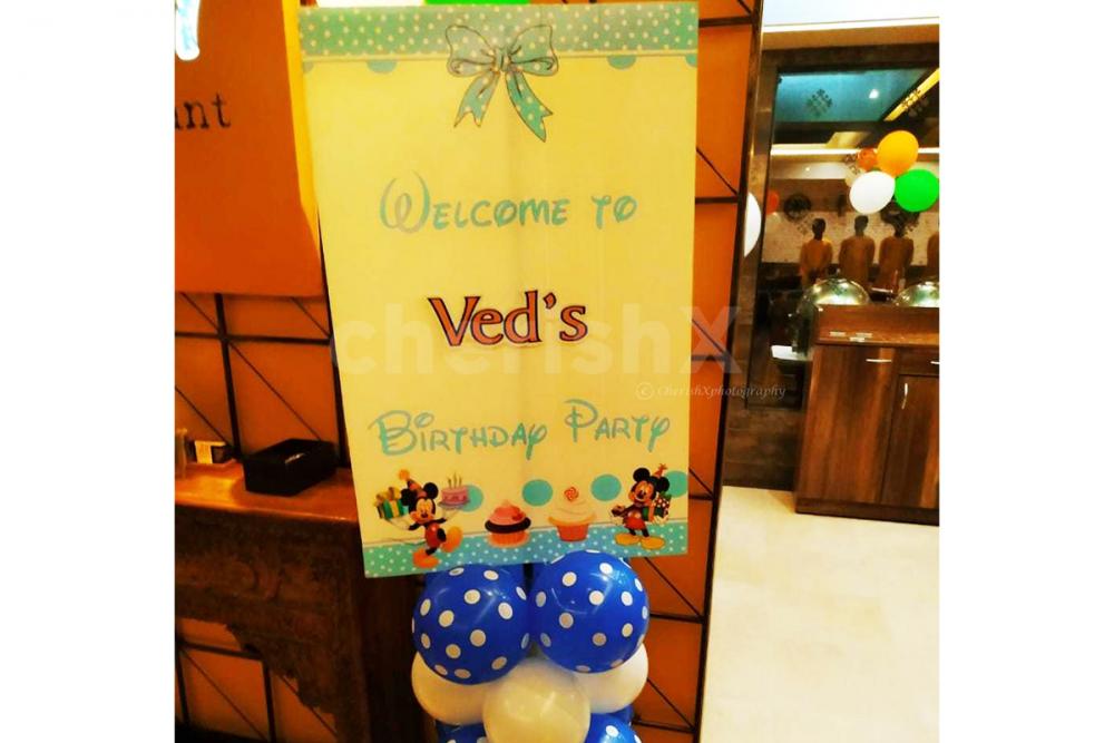Enjoy your Welcome Baby Boy Celebration with CherishX's Mickey Mouse Theme Decoration!
